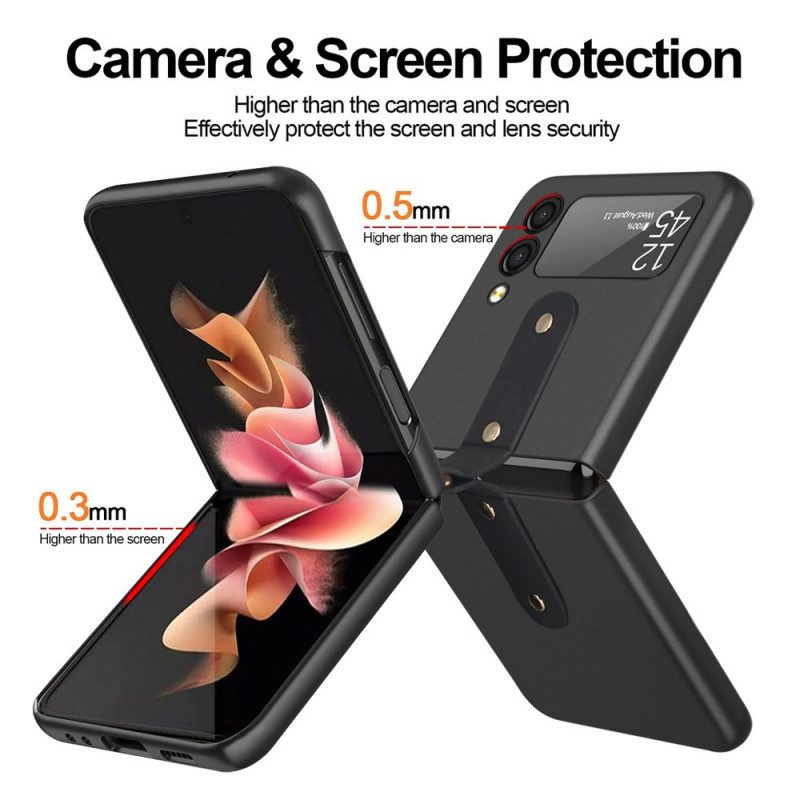 Folio-fodral Mobilskal För Samsung Galaxy Z Flip 3 5G Läderfodral Metallring