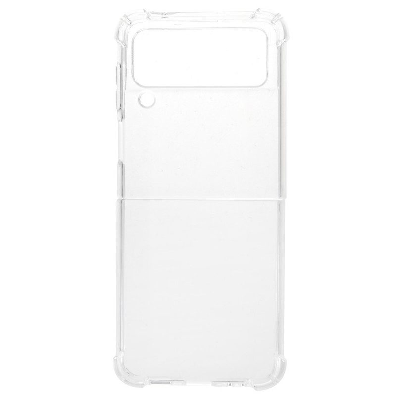 Folio-fodral Mobilskal För Samsung Galaxy Z Flip 3 5G Läderfodral Transparenta Förstärkta Hörn