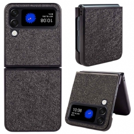 Folio-fodral Mobilskal För Samsung Galaxy Z Flip 4 Läderfodral Glitterpulver
