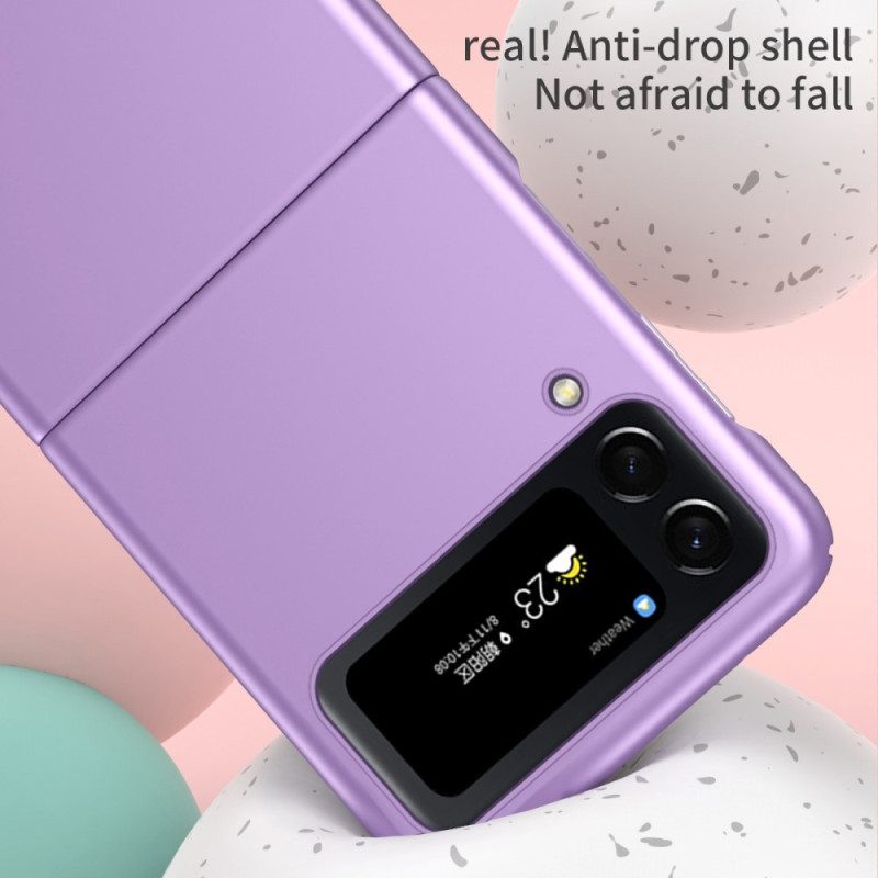 Folio-fodral Mobilskal För Samsung Galaxy Z Flip 4 Läderfodral Skin-touch Med Ring
