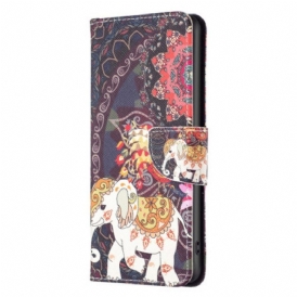 Folio-fodral Samsung Galaxy A14 / A14 5G Tribal Elefant