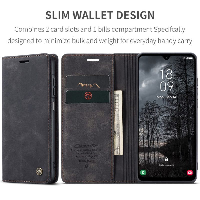 Folio-fodral Samsung Galaxy A17 4g / 5g Caseme Med Mockaeffekt