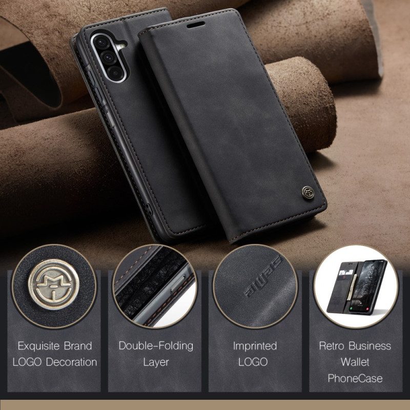 Folio-fodral Samsung Galaxy A17 4g / 5g Caseme Med Mockaeffekt