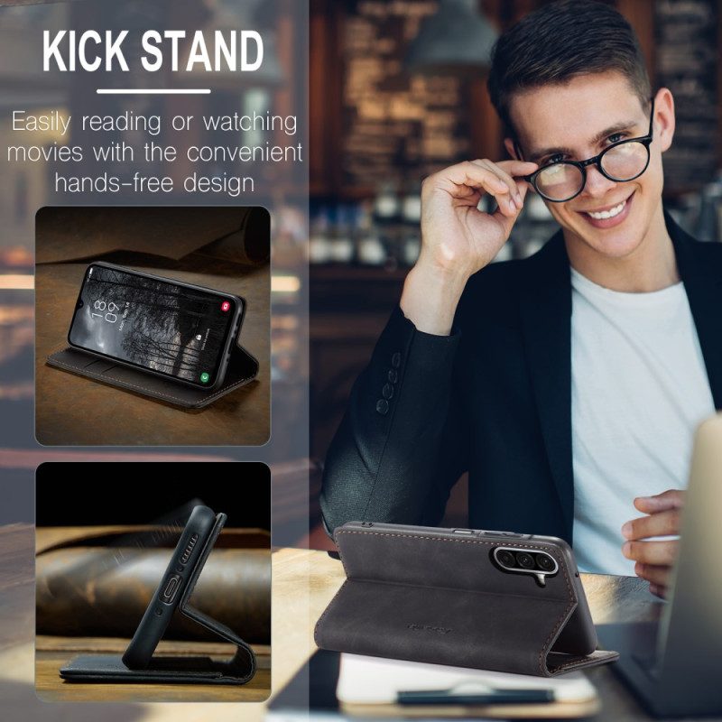 Folio-fodral Samsung Galaxy A17 4g / 5g Caseme Med Mockaeffekt