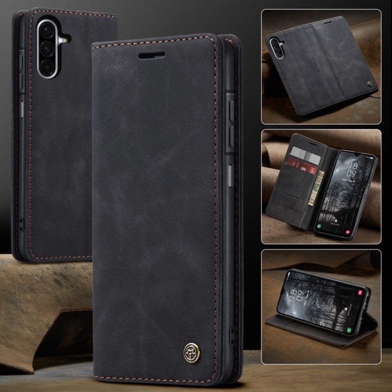 Folio-fodral Samsung Galaxy A17 4g / 5g Caseme Med Mockaeffekt