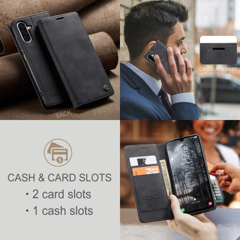 Folio-fodral Samsung Galaxy A17 4g / 5g Caseme Med Mockaeffekt