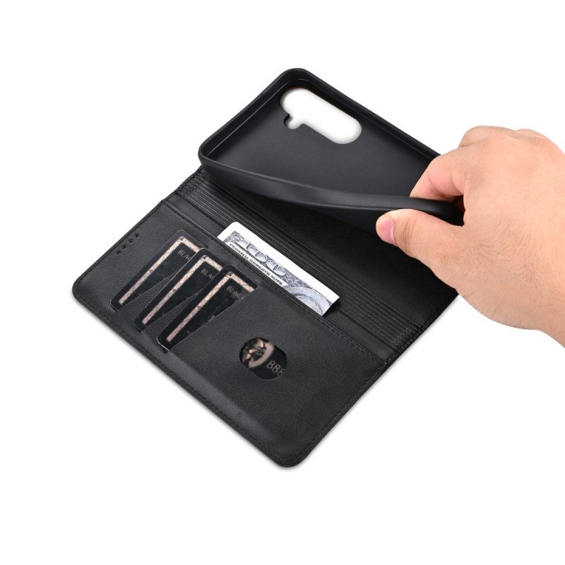 Folio-fodral Samsung Galaxy A17 4g / 5g Telefonfodral Azns Lädereffekt