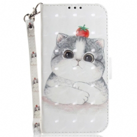 Folio-fodral Samsung Galaxy A54 5G Med Kedjar Rolig Thong Cat