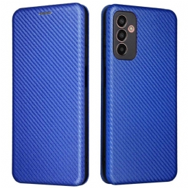 Folio-fodral Samsung Galaxy M13 Läderfodral Kolfiber