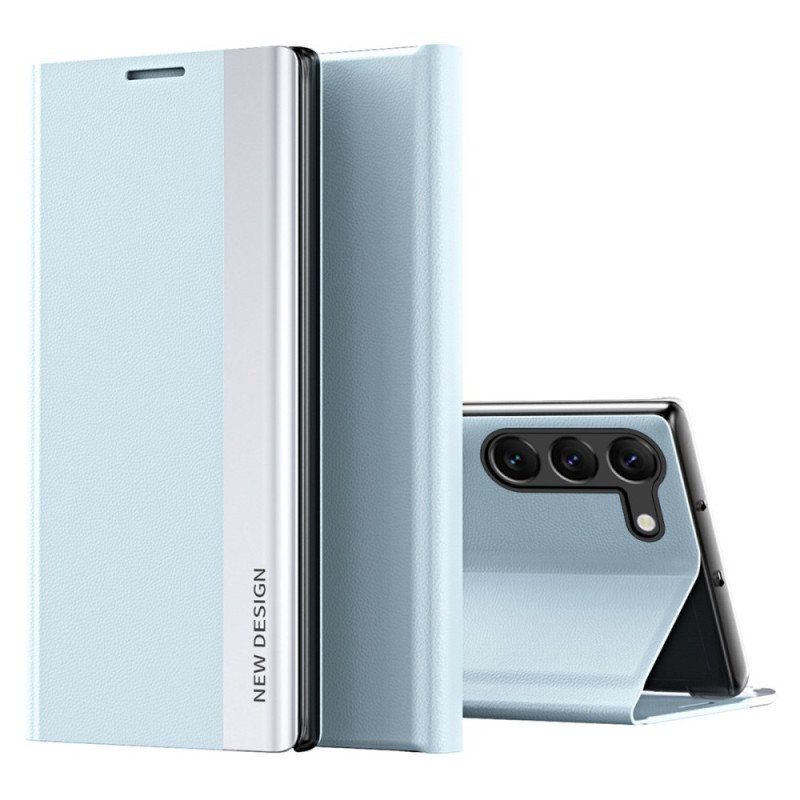 Folio-fodral Samsung Galaxy S23 5G Läderfodral Ny Design