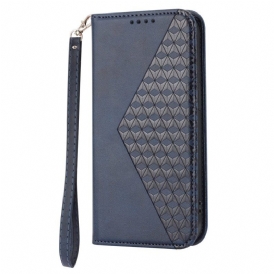 Folio-fodral Samsung Galaxy S23 5G Med Kedjar Läderfodral 3d-mönster Strappy