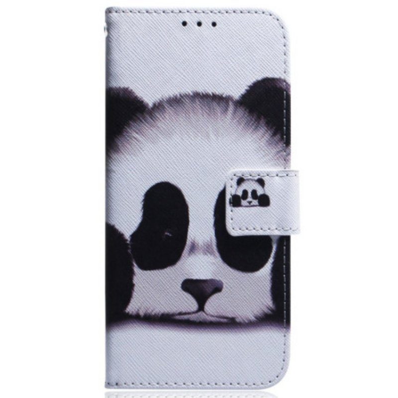 Folio-fodral Samsung Galaxy S23 5G Med Kedjar Min Lanyard Panda