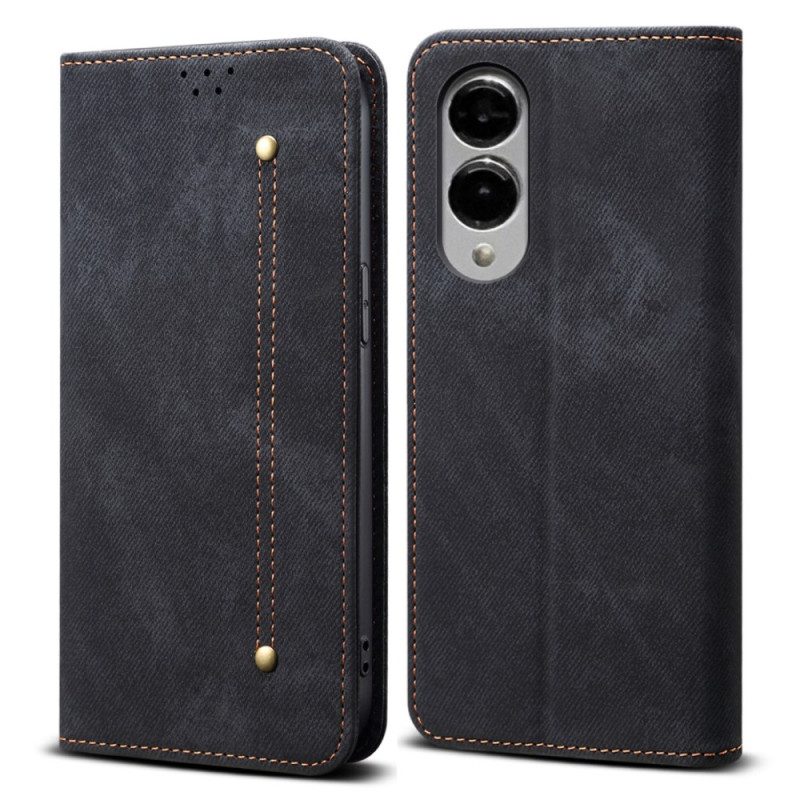 Folio-fodral Samsung Galaxy S25 5g Edge Denimtyg