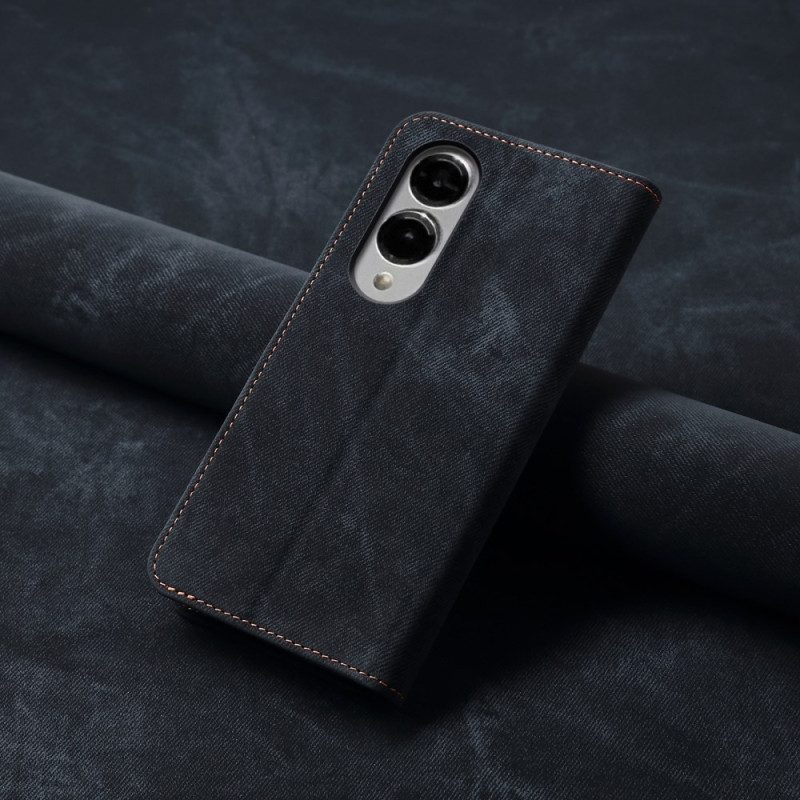 Folio-fodral Samsung Galaxy S25 5g Edge Denimtyg