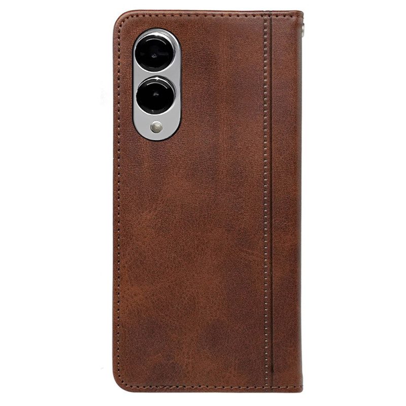 Folio-fodral Samsung Galaxy S25 5g Edge Premium Vintage