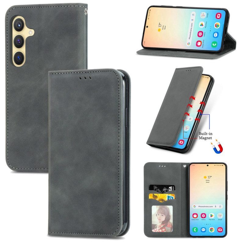 Folio-fodral Samsung Galaxy S25 5g Mockaeffekt