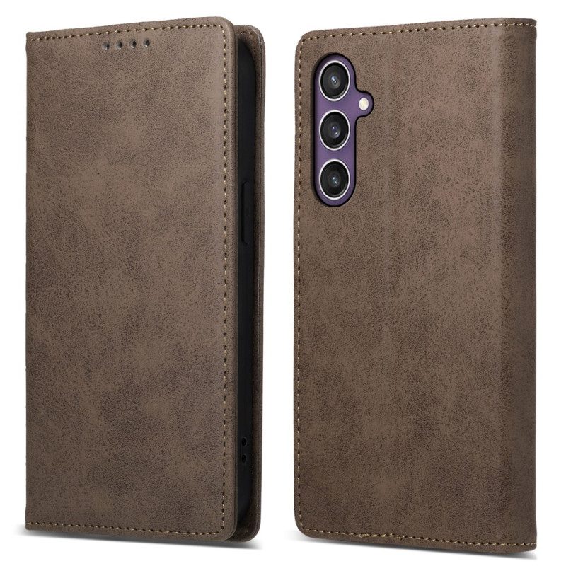 Folio-fodral Samsung Galaxy S25 5g Rfid-blockerande Lädereffekt