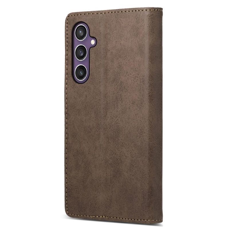 Folio-fodral Samsung Galaxy S25 5g Rfid-blockerande Lädereffekt