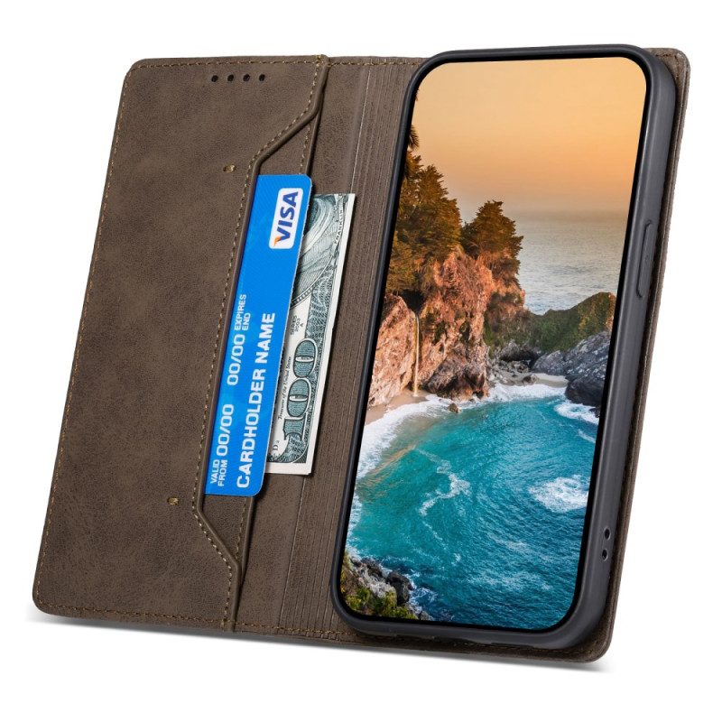 Folio-fodral Samsung Galaxy S25 5g Rfid-blockerande Lädereffekt