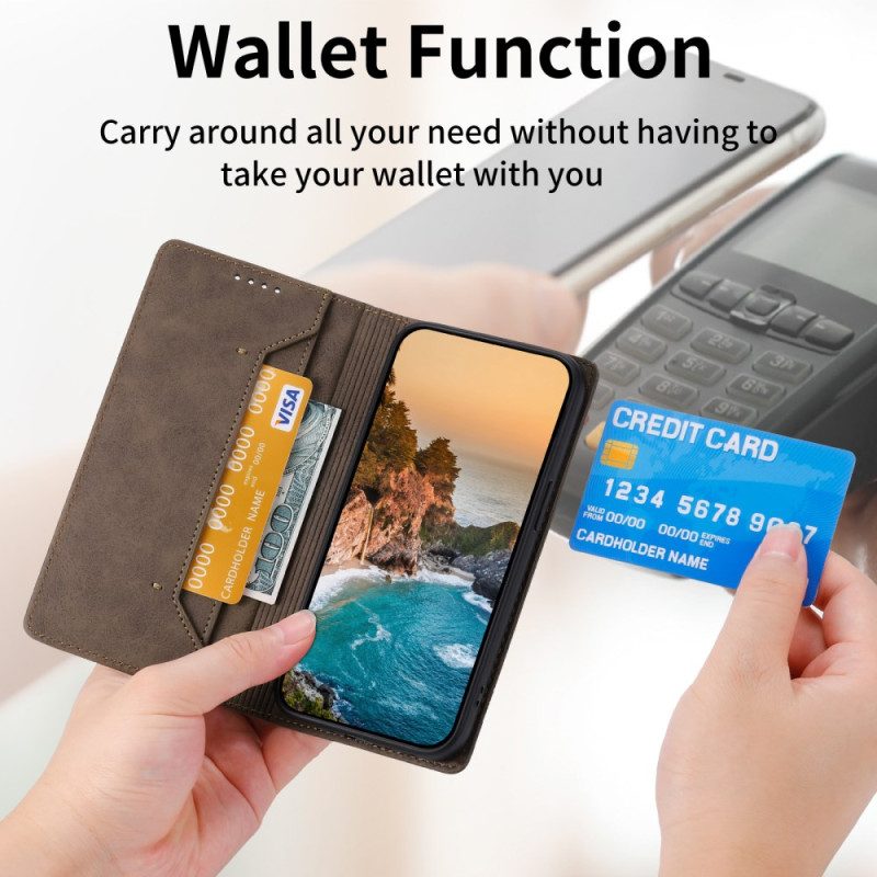 Folio-fodral Samsung Galaxy S25 5g Rfid-blockerande Lädereffekt