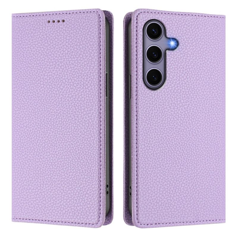Folio-fodral Samsung Galaxy S25 5g Rfid-blockering I Litchitextur