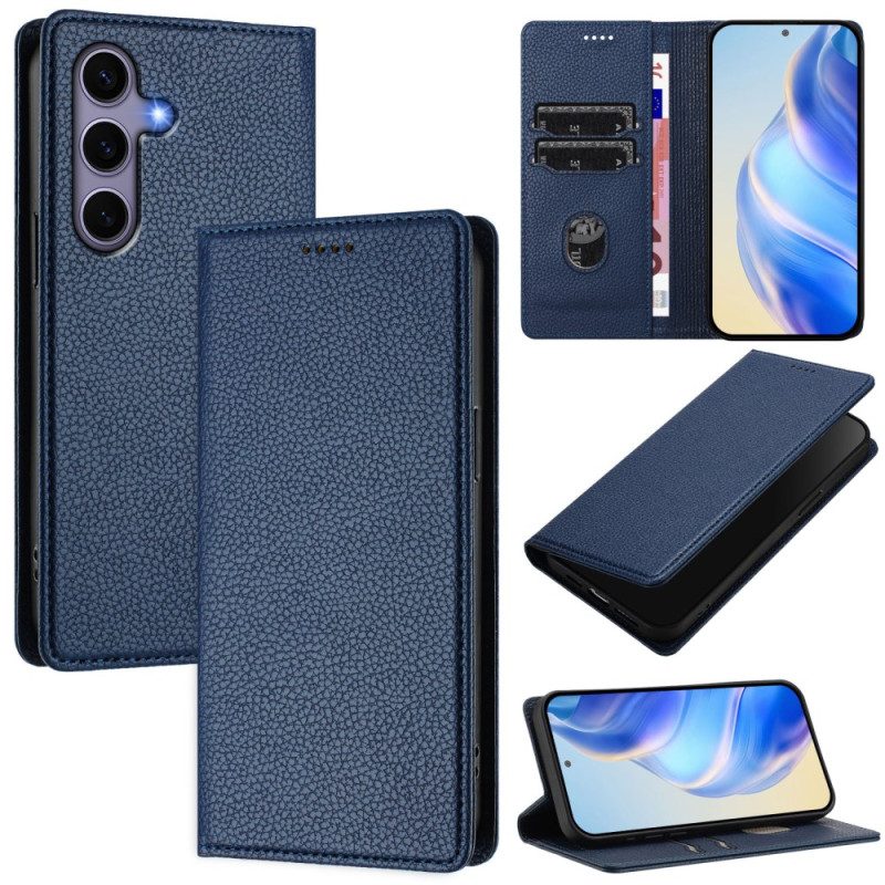 Folio-fodral Samsung Galaxy S25 5g Rfid-blockering I Litchitextur