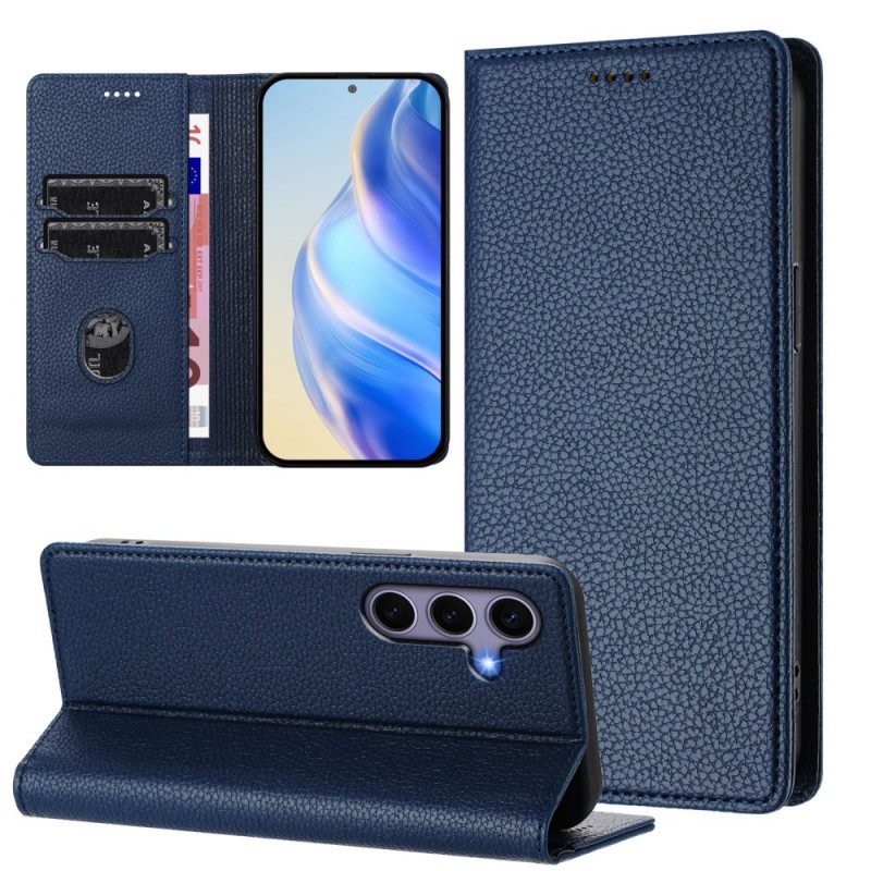 Folio-fodral Samsung Galaxy S25 5g Rfid-blockering I Litchitextur