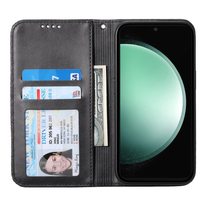 Folio-fodral Samsung Galaxy S25 Fe Diamantmönster Med Rem