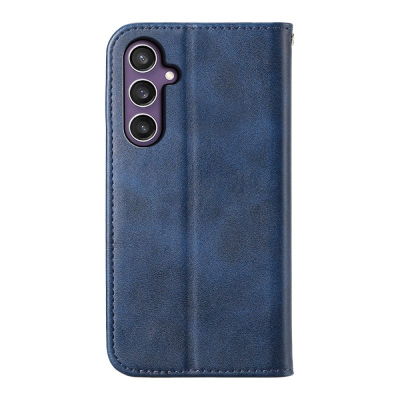 Folio-fodral Samsung Galaxy S25 Plus 5g Kalvskinnsstruktur