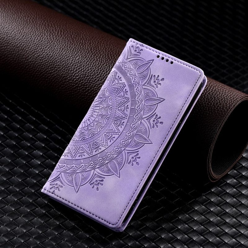 Folio-fodral Samsung Galaxy S25 Plus 5g Mandala-mocka-effekt