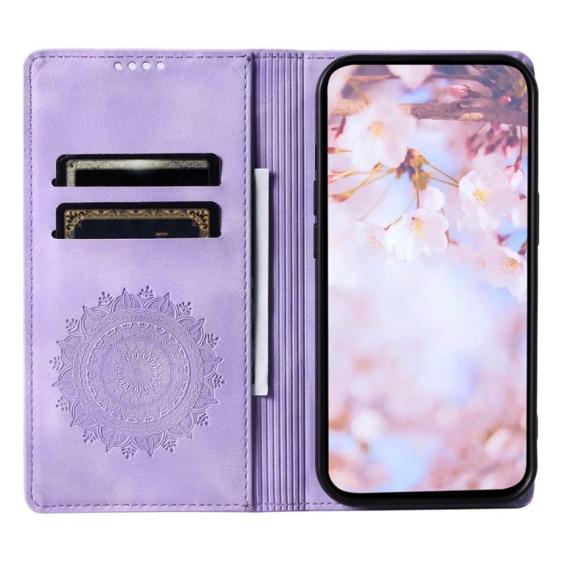 Folio-fodral Samsung Galaxy S25 Plus 5g Mandala-mocka-effekt