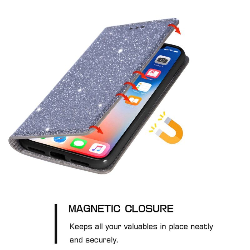 Folio-fodral Samsung Galaxy S25 Plus 5g Paljetter