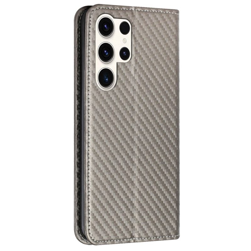 Folio-fodral Samsung Galaxy S25 Ultra 5g Kolfiber Med Rem