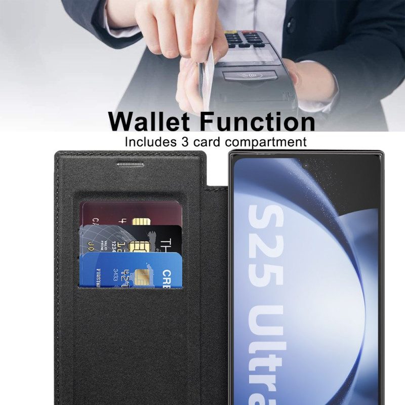 Folio-fodral Samsung Galaxy S25 Ultra 5g Magsafe-kompatibel Med Rfid-blockerande Lädereffekt