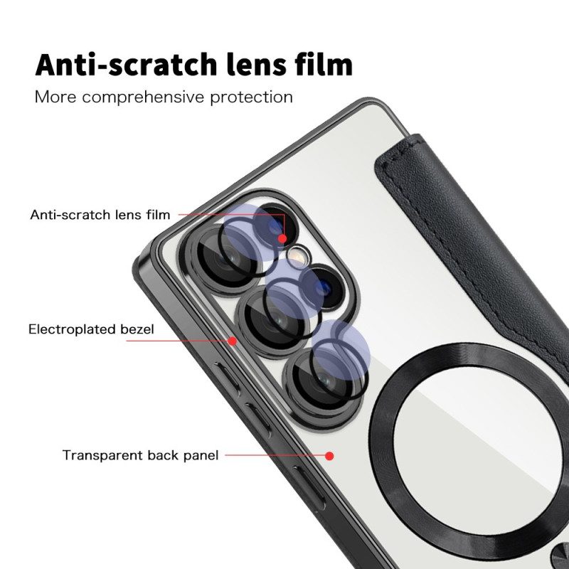 Folio-fodral Samsung Galaxy S25 Ultra 5g Magsafe-kompatibel Med Rfid-blockerande Lädereffekt