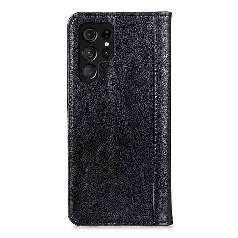 Folio-fodral Samsung Galaxy S25 Ultra 5g Spaltläder I Litchi