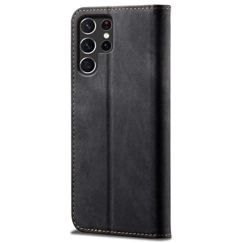 Folio-fodral Samsung Galaxy S25 Ultra 5g Telefonfodral Denimtyg