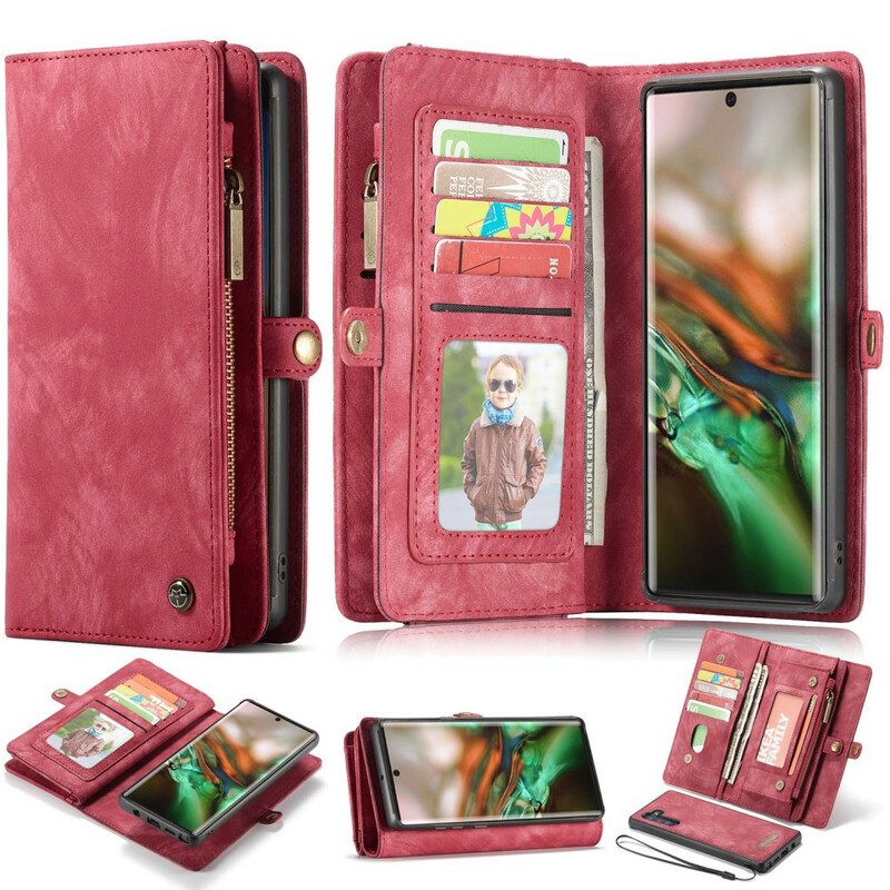Folio-fodral Skal För Samsung Galaxy Note 10 Plånboksfodral Läderfodral Caseme Plånbok