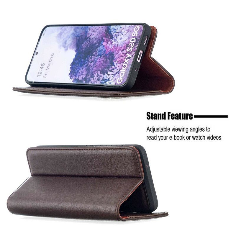 Folio-fodral Skal För Samsung Galaxy S20 Läderfodral Äkta Avtagbart Läder