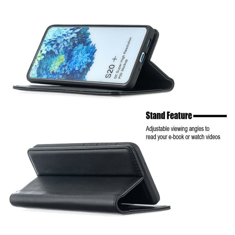 Folio-fodral Skal För Samsung Galaxy S20 Plus 4G / 5G Läderfodral Äkta Avtagbart Läder