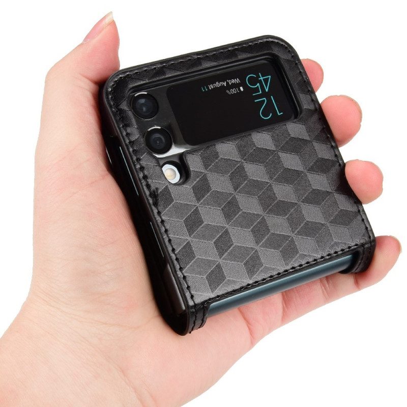 Folio-fodral Skal För Samsung Galaxy Z Flip 3 5G Läderfodral 3d Design Korthållare