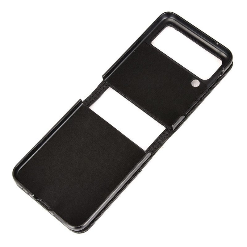 Folio-fodral Skal För Samsung Galaxy Z Flip 3 5G Läderfodral 3d Design Korthållare