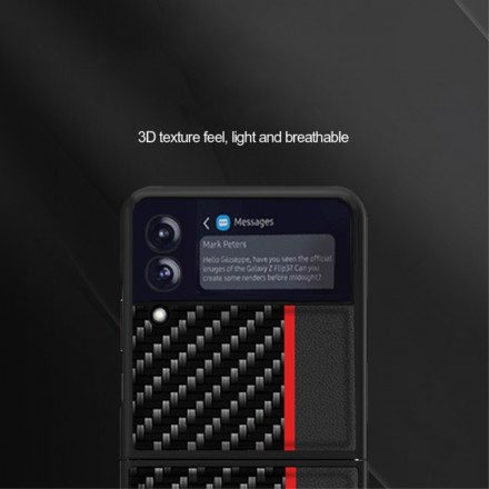 Folio-fodral Skal För Samsung Galaxy Z Flip 3 5G Läderfodral Färglinje