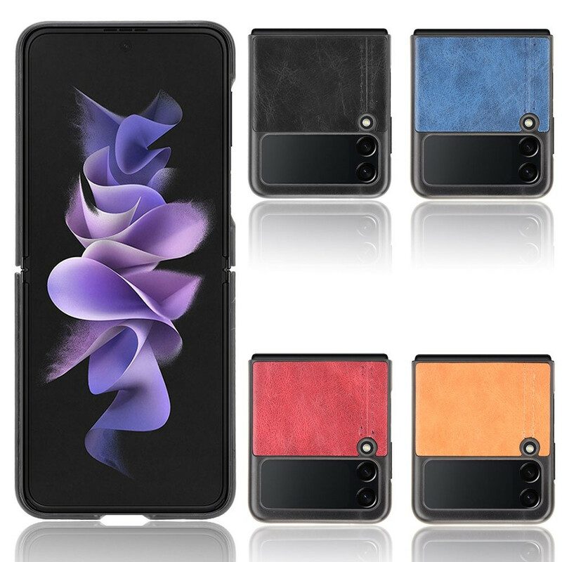 Folio-fodral Skal För Samsung Galaxy Z Flip 3 5G Läderfodral Faux Lädersömmar