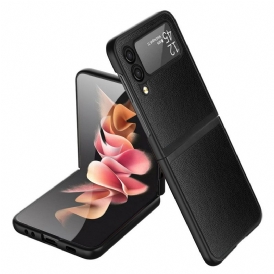 Folio-fodral Skal För Samsung Galaxy Z Flip 3 5G Läderfodral Litchi-läderstil 2 Delar