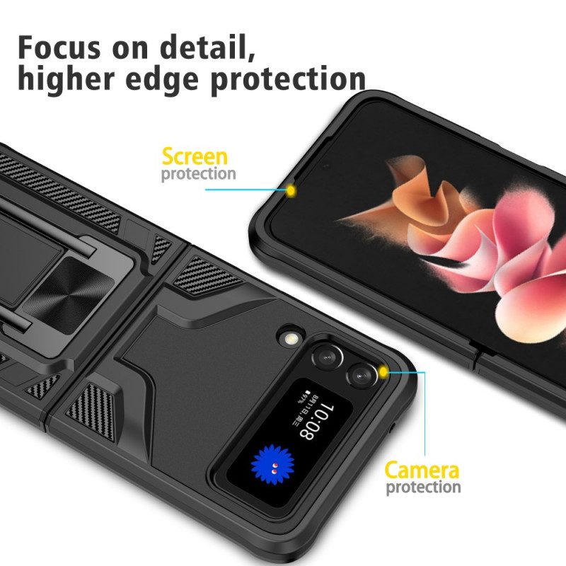 Folio-fodral Skal För Samsung Galaxy Z Flip 3 5G Läderfodral Premiumring