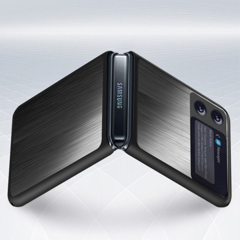 Folio-fodral Skal För Samsung Galaxy Z Flip 3 5G Läderfodral Rostfri Borstad