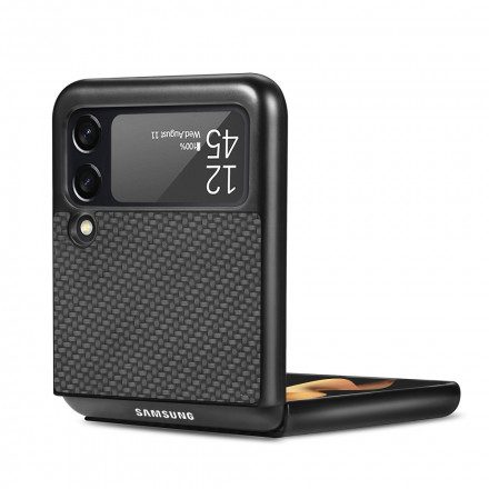 Folio-fodral Skal För Samsung Galaxy Z Flip 3 5G Läderfodral Texturerad Kolfiber