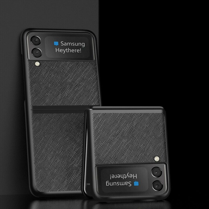 Folio-fodral Skal För Samsung Galaxy Z Flip 3 5G Läderfodral Texturerat Konstläder