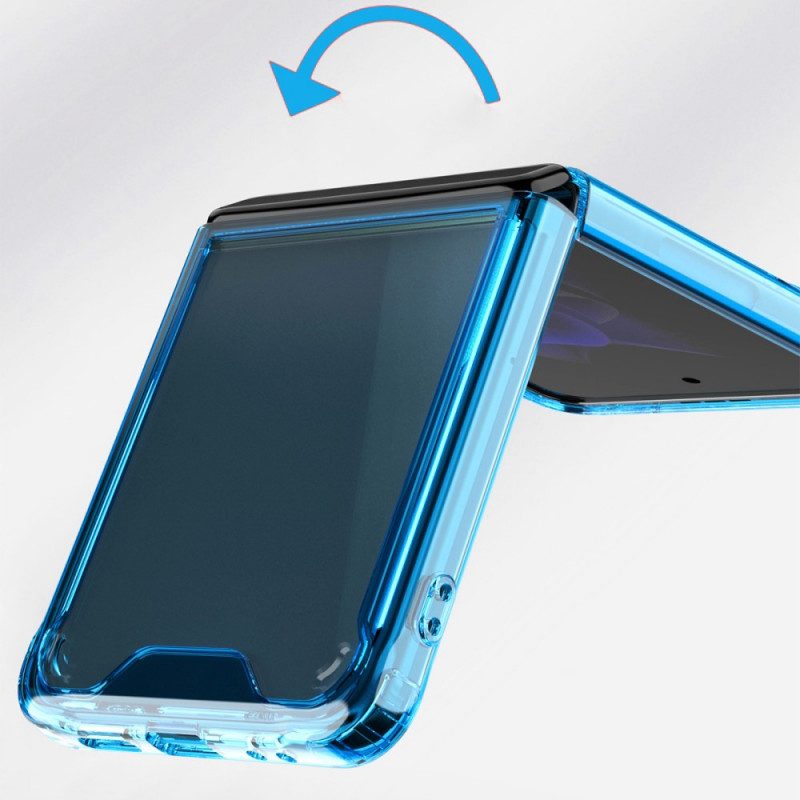 Folio-fodral Skal För Samsung Galaxy Z Flip 3 5G Läderfodral Transparent Färgad